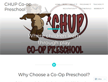 Tablet Screenshot of chuppreschool.com